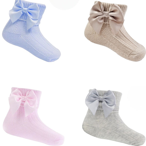 Bow Ankle Socks 0-24M - Soft Touch
