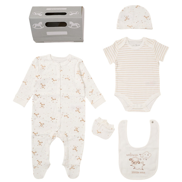 Babies Welcome Little One Print 5PC Gift Set NB-6M