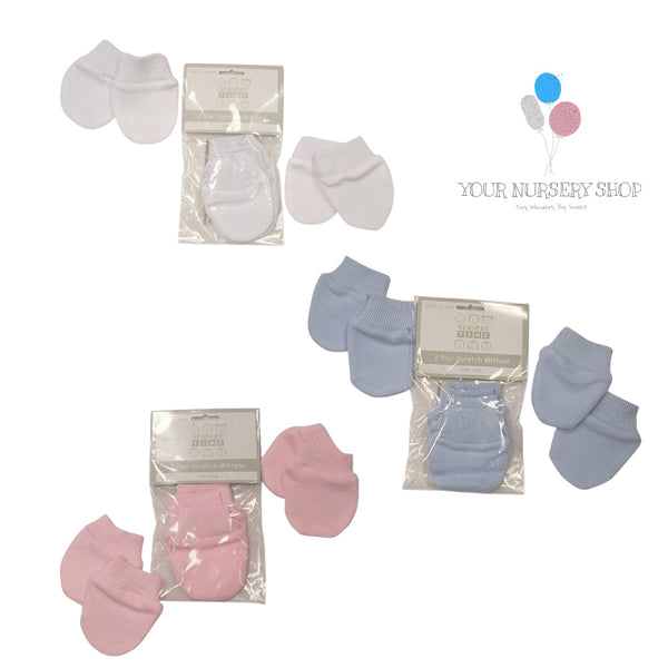 Baby Scratch Mittens - Pack of 2