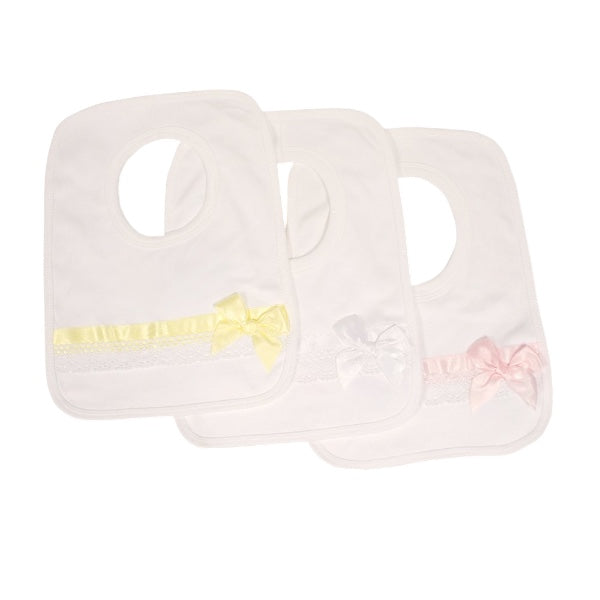Baby Pop-Over Bib with Lace and Bow