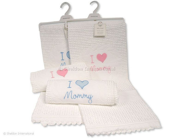 Baby Acrylic Hanger Shawl - I Love Mommy