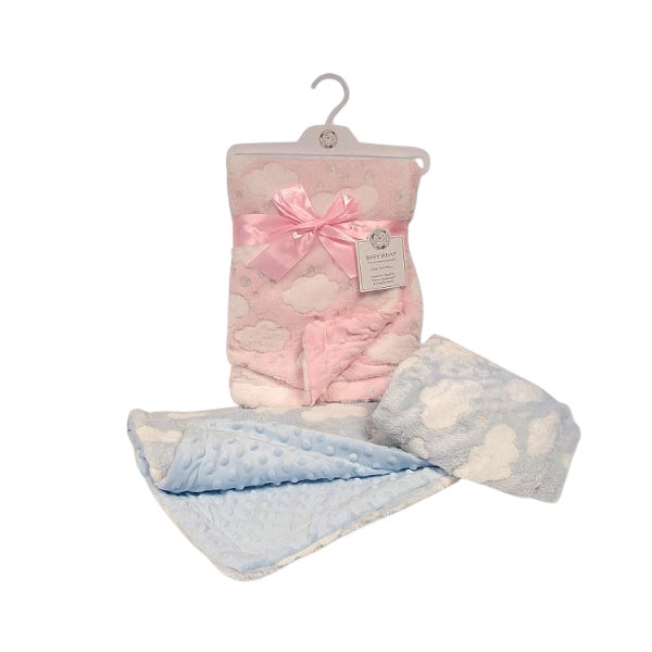 Baby Wrap Clouds/ Hearts with Velour Bubble Reverse